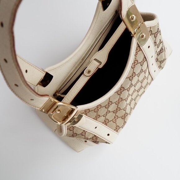 Authentic Preowned Gucci White GG Canvas/Leather Small Shoulder Bag - Picture 3 of 16